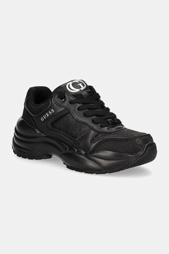 Sneakers boty Guess SAMNIE imitace kůže černá FLFSAM.FAL12.BLACK