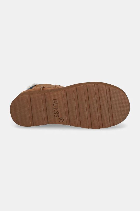 Guess botine din piele intoarsa JILAINE2 FLFJL2.LEA10.BROWN maro