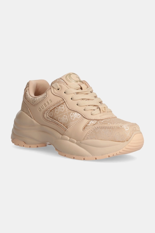 Guess sneakers SAMNIE finta pelle fiore beige FLFSAM.FAL12.NUDE