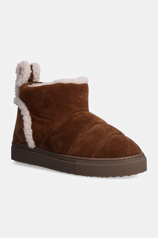 Sněhule Inuikii Shearling Slipin imitace semiše hnědá 75202.010.Brown