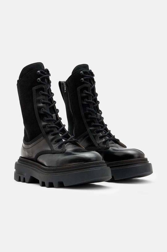 AllSaints botki skórzane Alexia Boot W063FB czarny AW24