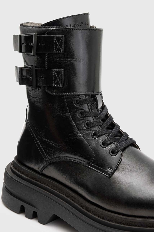 Obuwie AllSaints botki skórzane Zoe Boot W064FB czarny