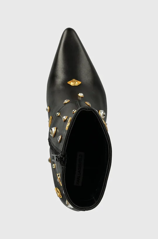 Шкіряні черевики Karl Lagerfeld DEBUT II чорний KL32059G.00G