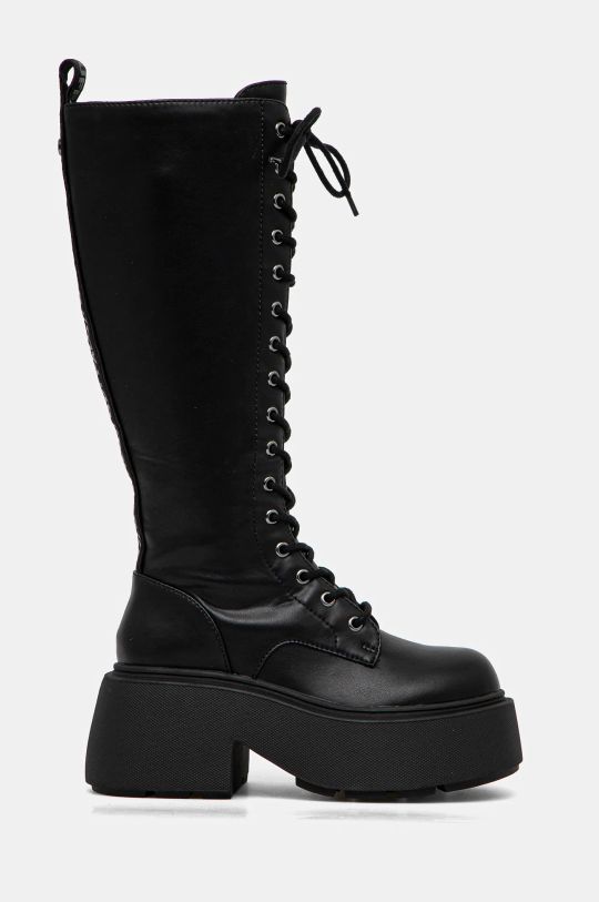 Elegantni škornji Buffalo Vicious Lace Up Hi 1622482.BLK črna AW24