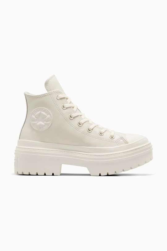 Кожени кецове Converse Chuck Taylor All Star Lugged Heel платформа бял A10370C