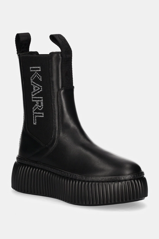 Karl Lagerfeld ghete chelsea de piele KREEPER 5-8 cm negru KL42343.000