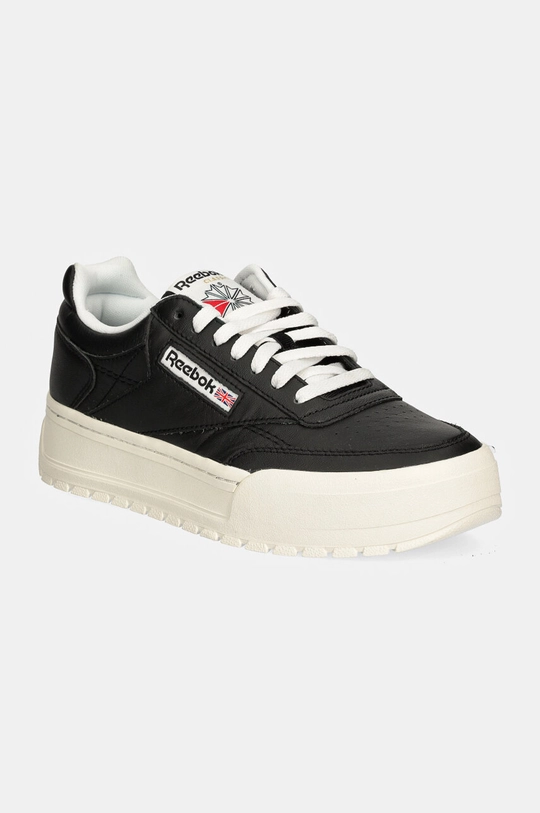 Δερμάτινα αθλητικά παπούτσια Reebok Classic Club C Megacourt υφασμάτινο μαύρο 100201239