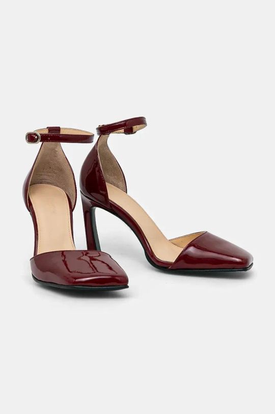 Încălțăminte Alohas stilettos de piele Liebe S100557.03 burgundia