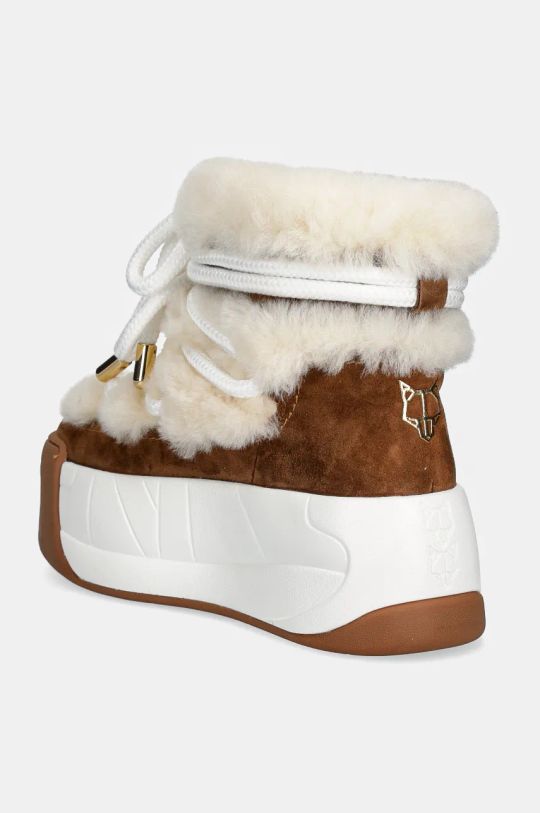 Scarpe Naked Wolfe stivali da neve Darling Darling.Tan marrone