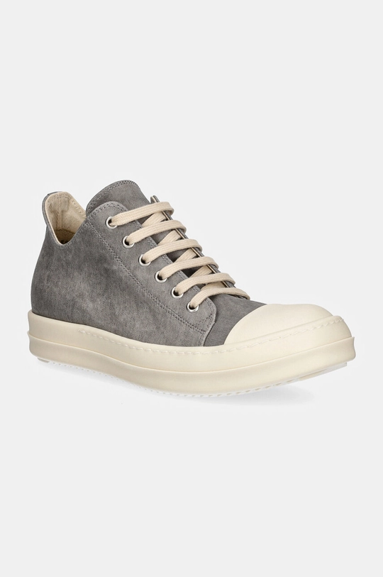 Кеди Rick Owens Low Sneaks текстильний сірий DS02D2802.SCF