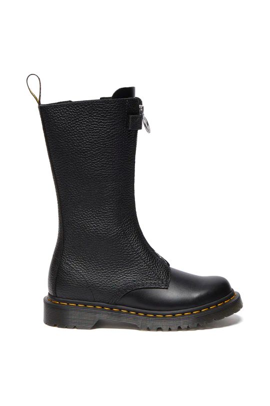 Кожени боти Dr. Martens 1b99 Frnt Zip гладка кожа черен DM32053001