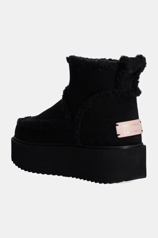 Scarpe Inuikii stivali da neve in camoscio Inuikii X Coccinelle Classic Low Shearling 75204.150.Black nero