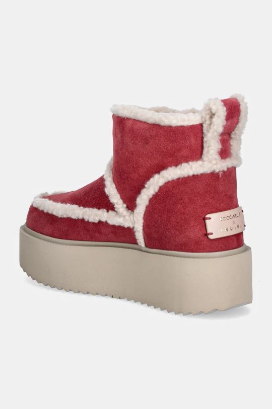 Obuwie Inuikii śniegowce zamszowe Inuikii X Coccinelle Classic Low Shearling 75204.150.Brownrose różowy