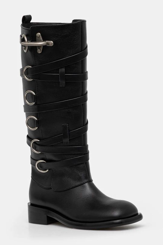 Andersson Bell stivali in pelle Harness Boots non isolato nero aaa388w