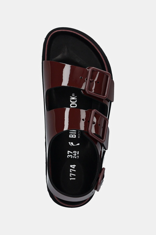 Kožené sandály Birkenstock 1774 Milano Shiny Patent Leather burgundské 1028679