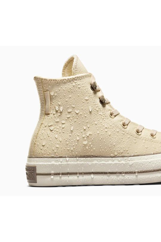 Δερμάτινα ελαφριά παπούτσια Converse Chuck Taylor All Star Lift A11158C μπεζ