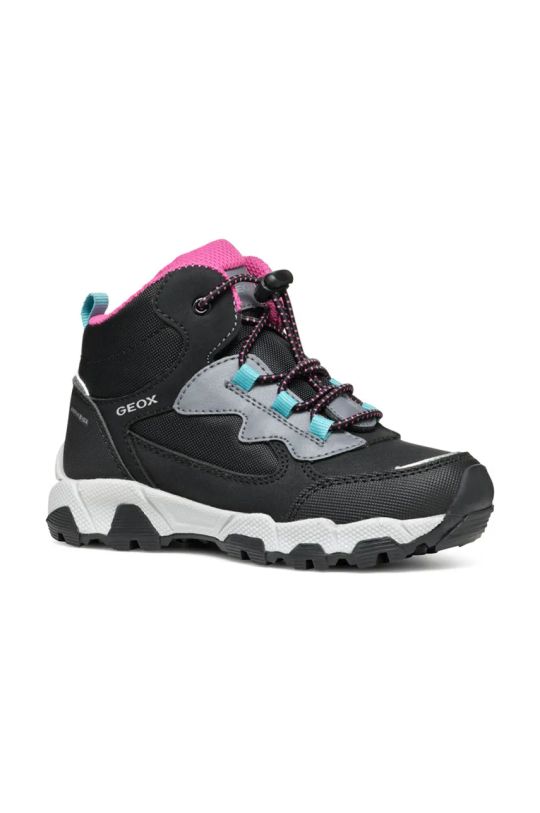 Geox scarpe per bambini MAGNETAR. ABX finta pelle fiore nero J464LB.050FU.36.39