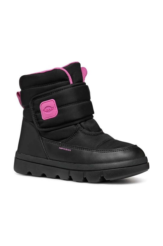 Geox scarpe invernali bambini WILLABOOM finta pelle fiore nero J46HWC.0FU54.28.35