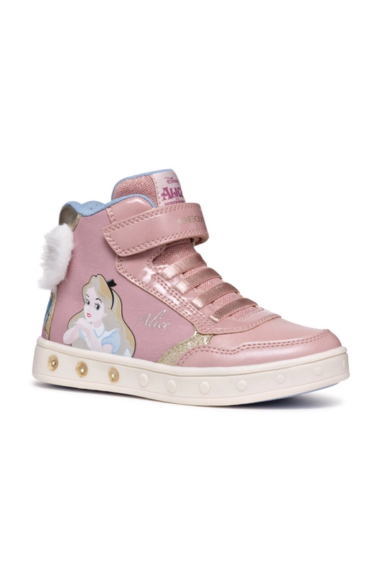 Geox scarpe da ginnastica per bambini SKYLIN finta pelle fiore rosa J468WG.011KN.28.31