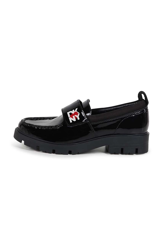 Dkny mocasini din piele pentru copii D62081.30.35 negru