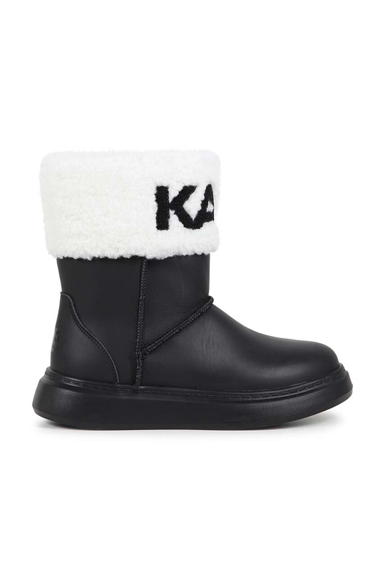 Дитячі шкіряні зимові черевики Karl Lagerfeld Z30312.28.35 чорний AW24