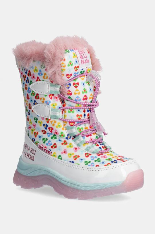 Agatha Ruiz de la Prada stivali da neve bambini isolamento sintetico bianco 241992.24.27