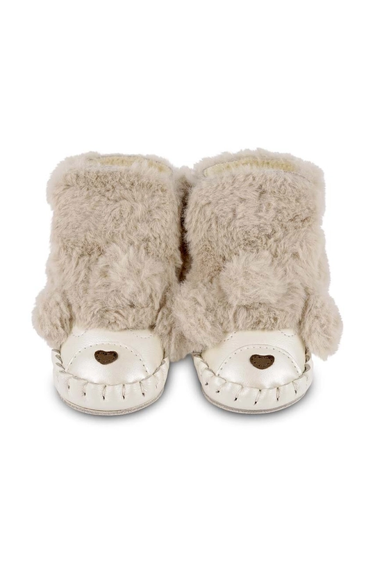 Čevlji za dojenčka Donsje Kapi Exclusive Booties Poodle bež 1028121.