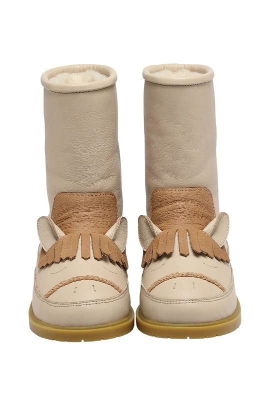 Donsje scarpe invernali in pelle bambino/a Wadudu Special Boots Horse beige 2122021.22.28