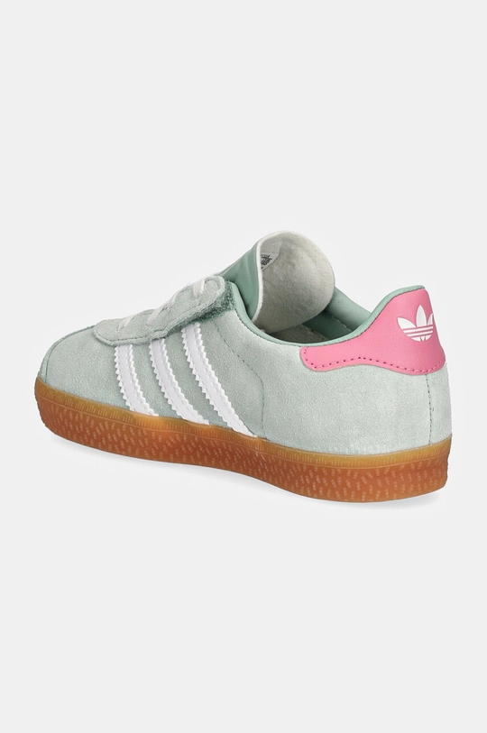 DÍVKA Dětské semišové sneakers boty adidas Originals GAZELLE CF EL IH2782 zelená