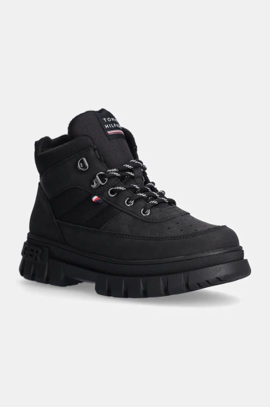 Tommy Hilfiger scarpe invernali bambini finta pelle fiore nero T3X5.33707.35.41