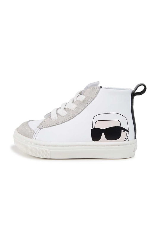 Kojenecké kožené sneakers boty Karl Lagerfeld bílá Z30319.22.30