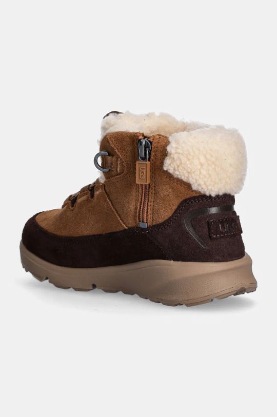 Chłopiec UGG buty zimowe zamszowe dziecięce TERRETRAIL COZY LACE 1157574K brązowy