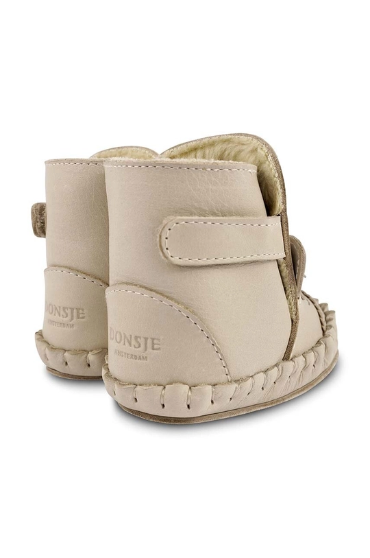 Băieți Donsje incaltaminte din piele pentru bebelusi Kapi Special Booties Horse 1028308. bej