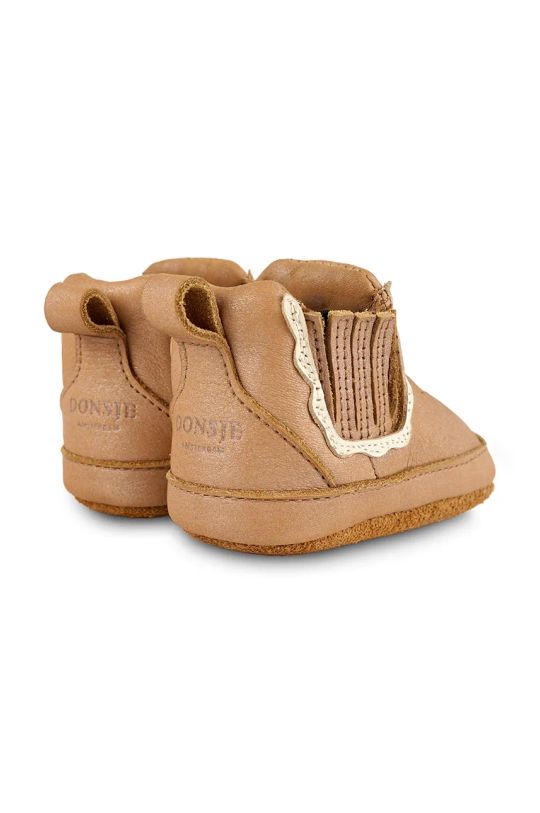 Donsje incaltaminte din piele pentru bebelusi Elfine Booties 1040200 maro