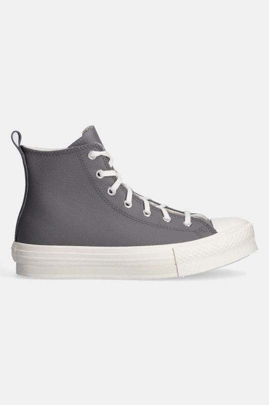 Παιδικά δερμάτινα πάνινα παπούτσια Converse CHUCK TAYLOR ALL STAR EVA LIFT A09259C γκρί AW24