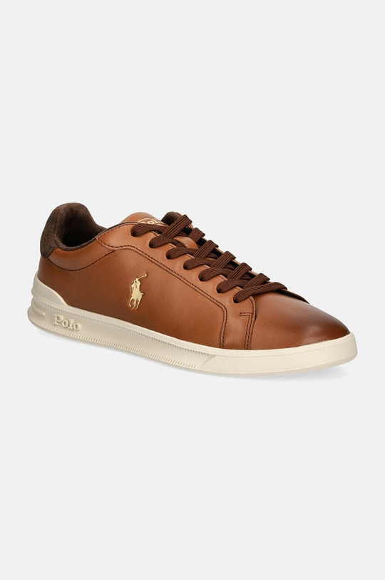 Kožené sneakers boty Polo Ralph Lauren Hrt Ct II nízký hnědá 809892556001.270