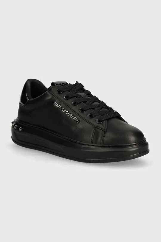 μαύρο Δερμάτινα αθλητικά παπούτσια Karl Lagerfeld KAPRI MENS Ανδρικά