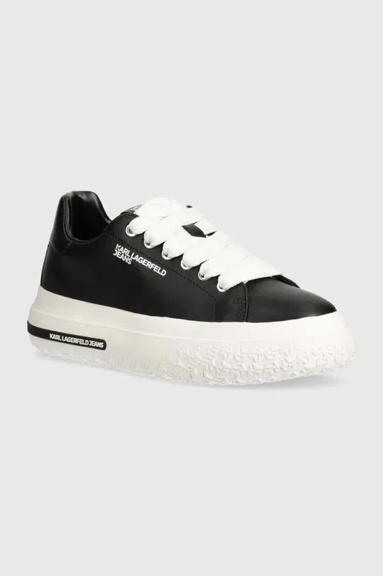μαύρο Δερμάτινα αθλητικά παπούτσια Karl Lagerfeld Jeans KLJ KUP Ανδρικά