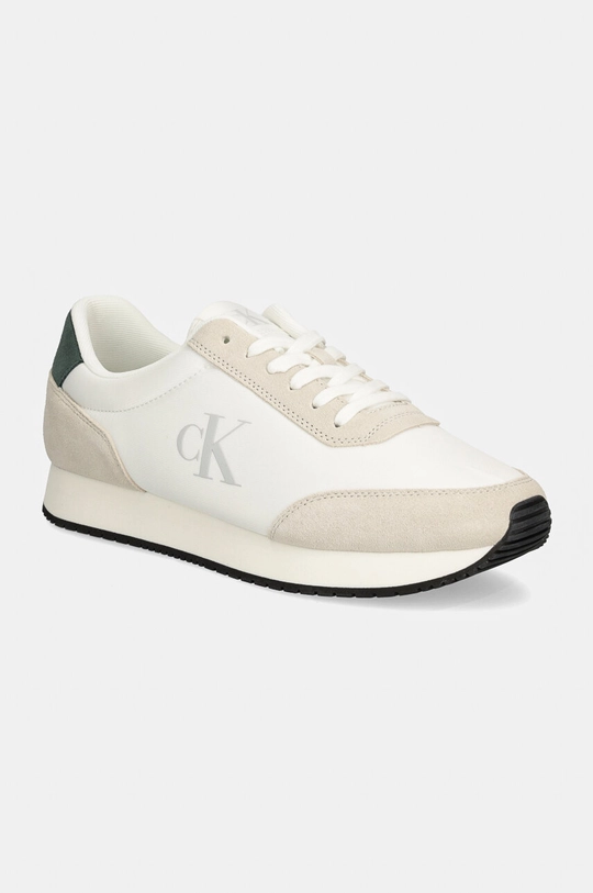 Calvin Klein Jeans sneakers RETRO RUNNER ICONIC SNK pelle scamosciata bianco YM0YM01119