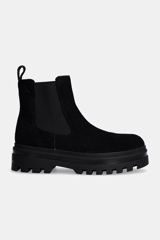 Calvin Klein Jeans stivaletti chelsea in pelle LUGGED CHELSEA BOOT HR SU YM0YM01067 nero NC24