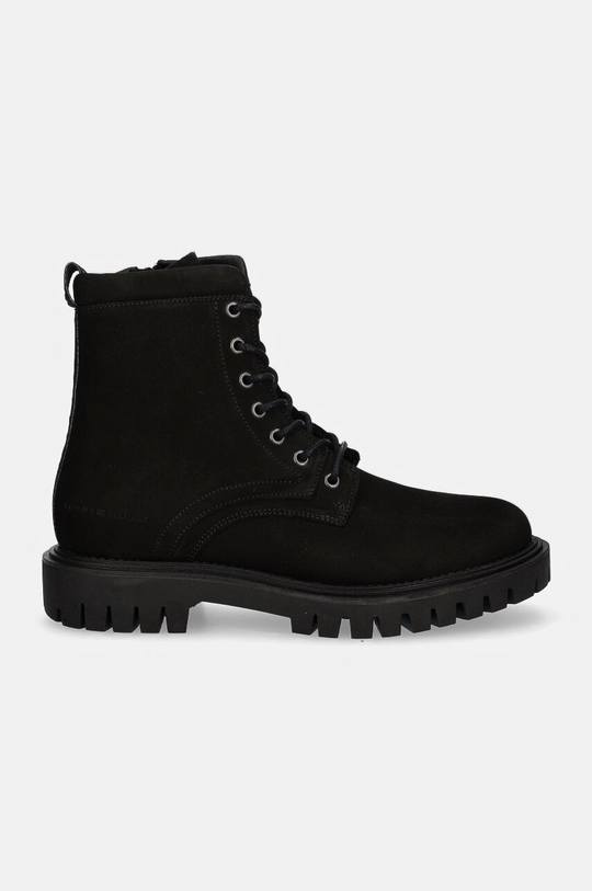 Tommy Hilfiger scarpe in pelle CASUAL HILFIGER CHUNK Z NBK BOOT FM0FM05149 nero NC24