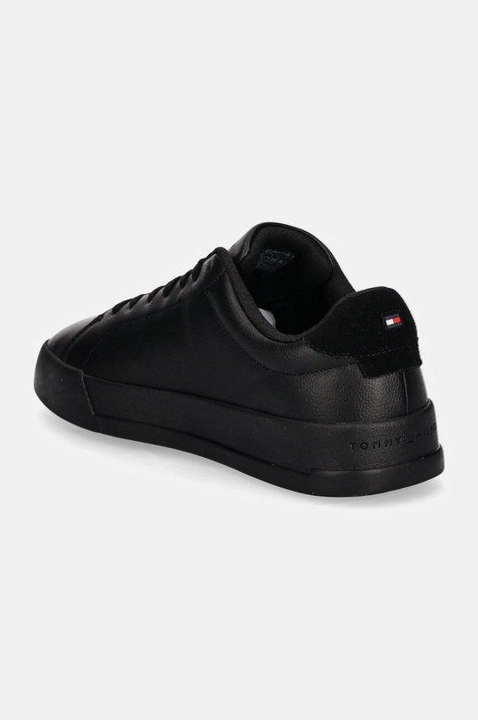 Scarpe Tommy Hilfiger sneakers in pelle TH COURT LEATHER GRAIN ESS FM0FM05297 nero