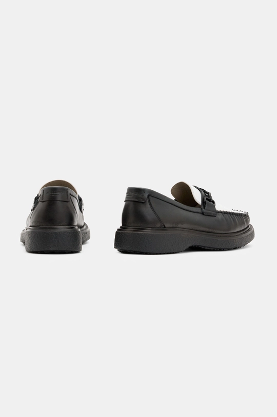 Кожаные мокасины AllSaints Gibbs Chain Loafer M011FB чёрный