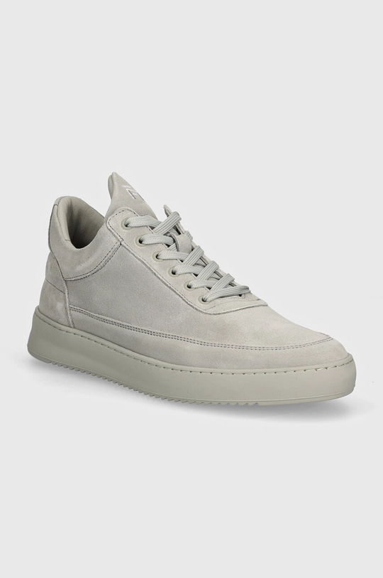 Semišové sneakers boty Filling Pieces Low Top Suede All Grey nízký šedá 10122791783