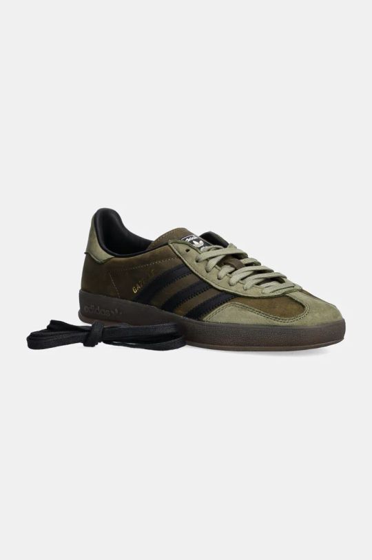 Кожаные кроссовки adidas Originals Gazelle Indoor IH4772 зелёный