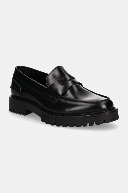 GARMENT PROJECT mokasyny skórzane Aaron Penny Loafer skóra licowa czarny GPF2588.999