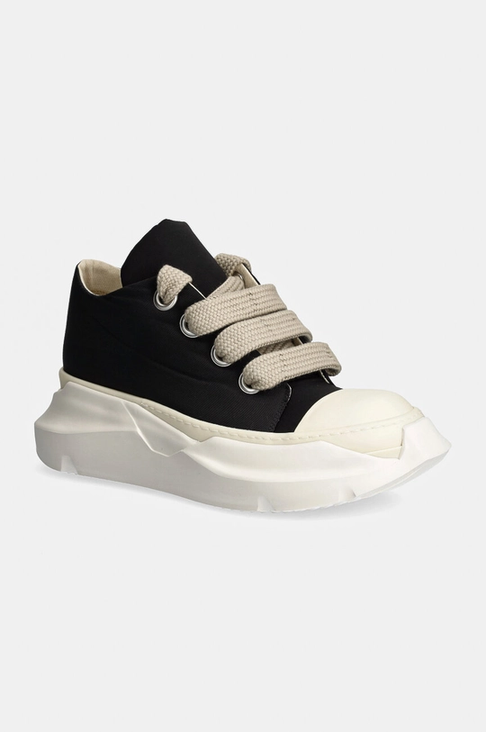 Πάνινα παπούτσια Rick Owens Jumbo Laces Abstract Low Sneak υφασμάτινο μαύρο DU02D2845.MUPAW2