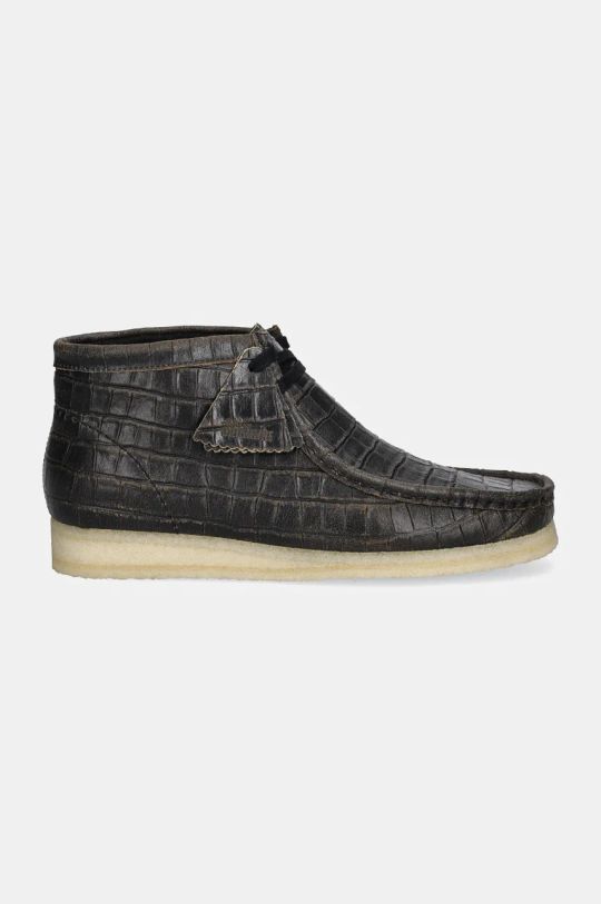 Kožené polobotky Clarks Originals Wallabee Boot 26179191 černá AW24