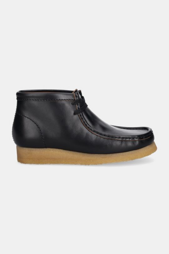 Kožené polobotky Clarks Originals Wallabee Boot 26179167 černá AW24