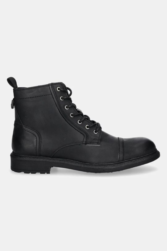 Δερμάτινα παπούτσια Jeep WOODLAND BOOT JM42040A μαύρο AW24